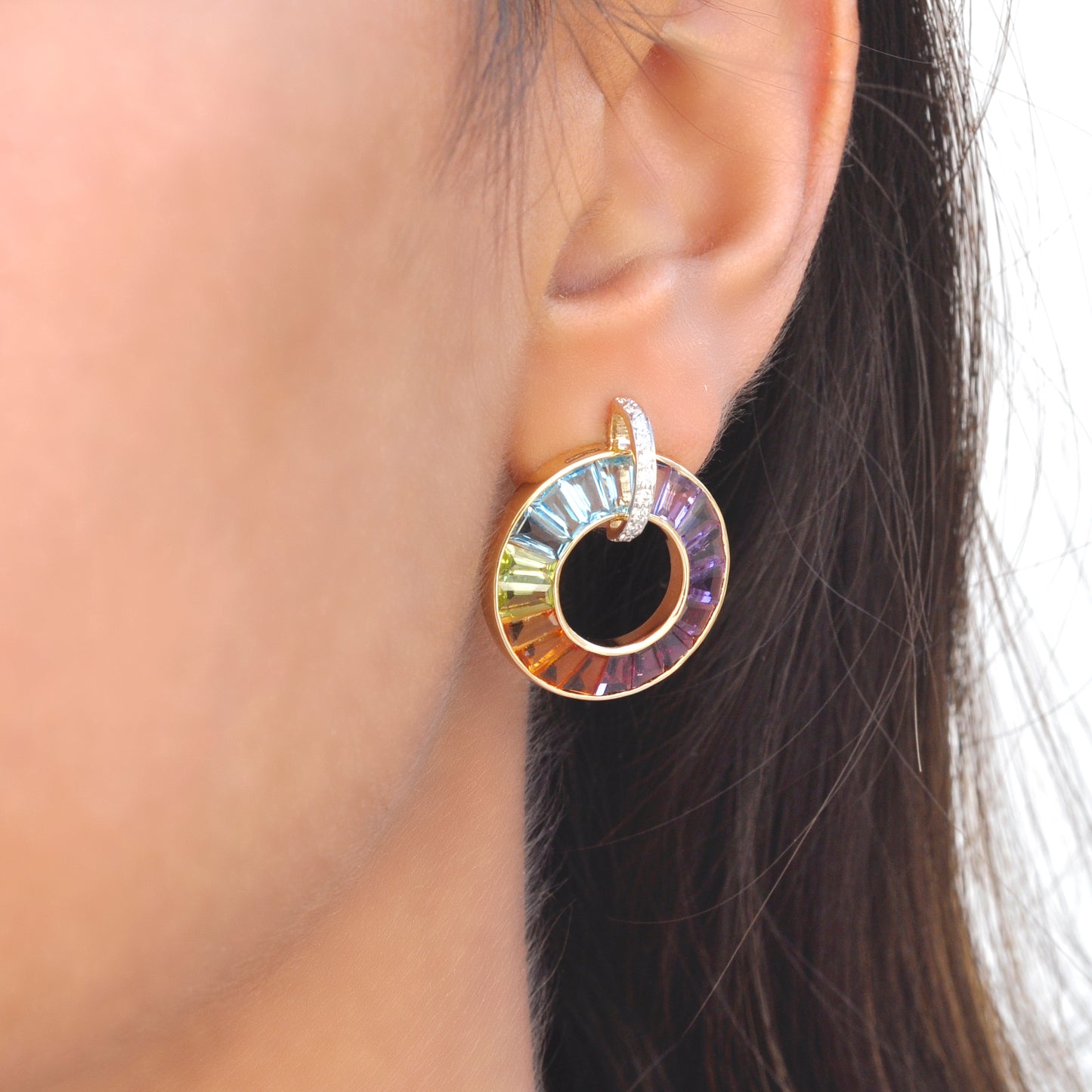 multi circle earrings 