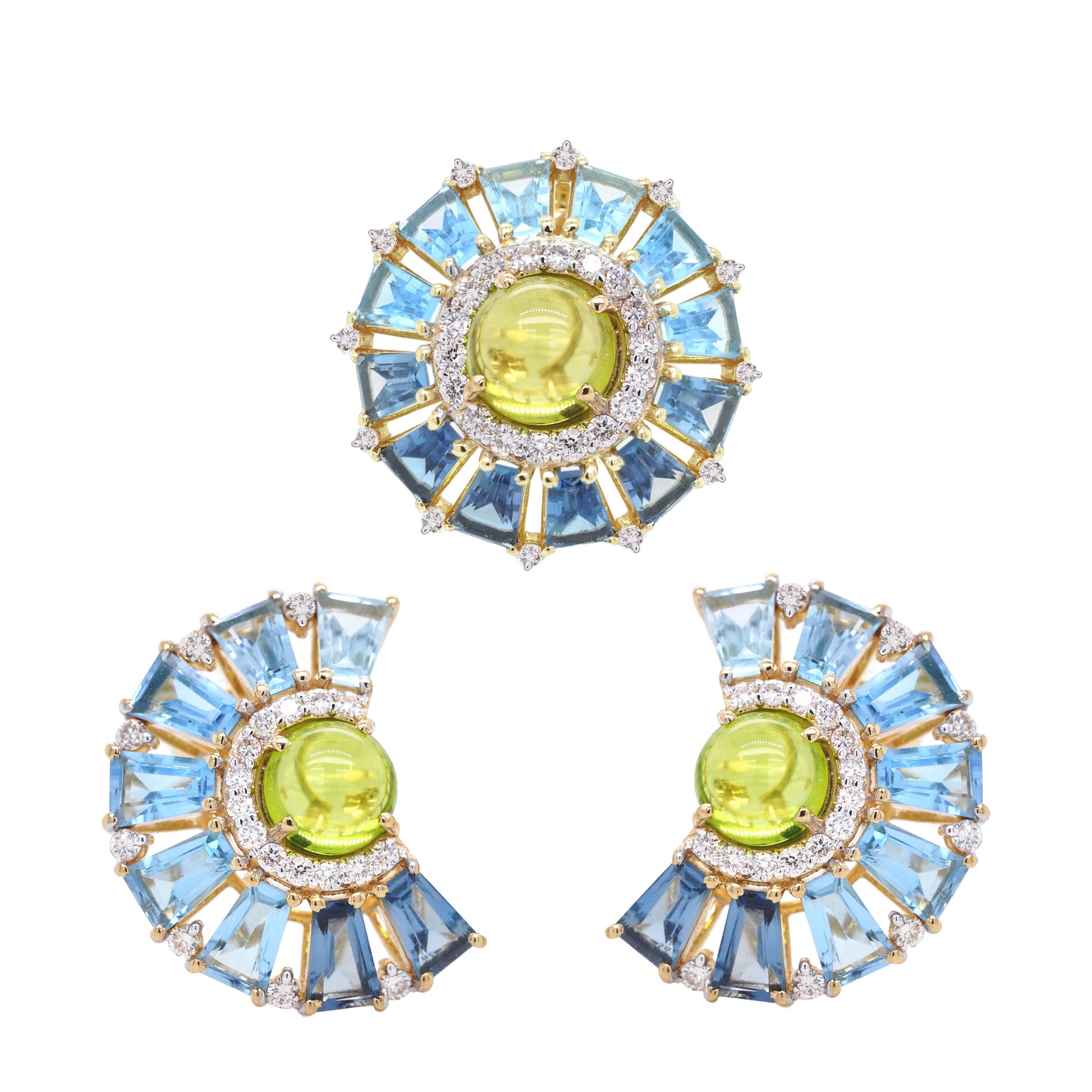 blue topaz ferris wheel set