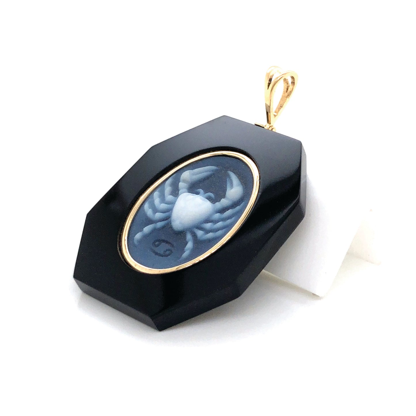 Zodiac Cancer Onyx Pendant