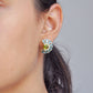 peridot stud earrings