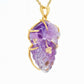 Hand-Carved Amethyst Bird Diamond Pendant