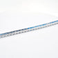 14K White Gold Blue Topaz Art Deco Tennis Line Bracelet