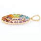 Multicolor Rainbow Double Layer Prong Set Pendant