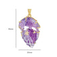 Hand-Carved Amethyst Bird Diamond Pendant