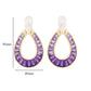 18K Gold Taper Baguette Amethyst Diamond Doorknocker Earrings