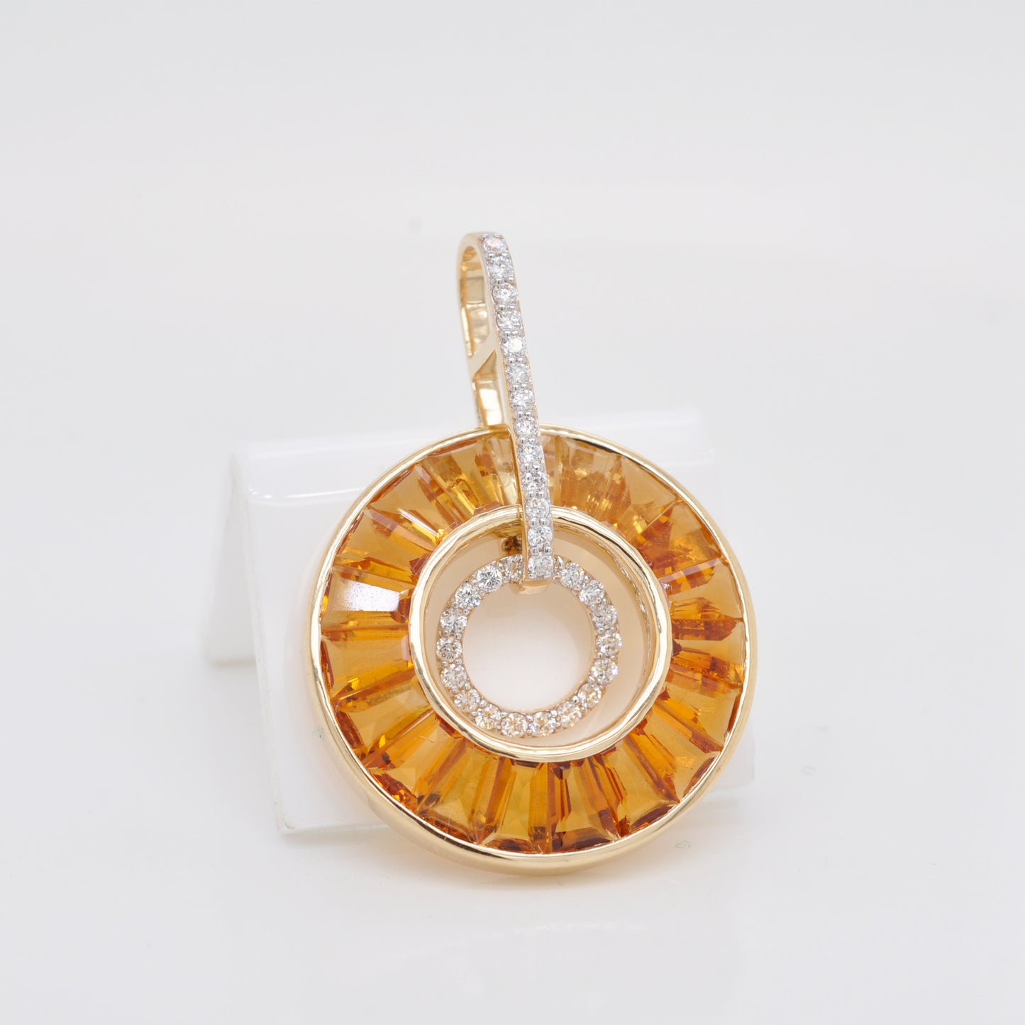 citrine cross necklace