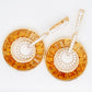 18K Gold Diamond and Citrine Tapered Baguette Gemstone Circle Set