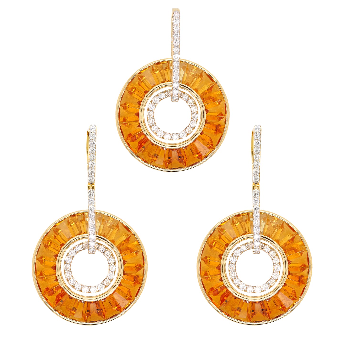 diamond citrine set 