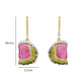 Watermelon Tourmaline Butterfly Earrings