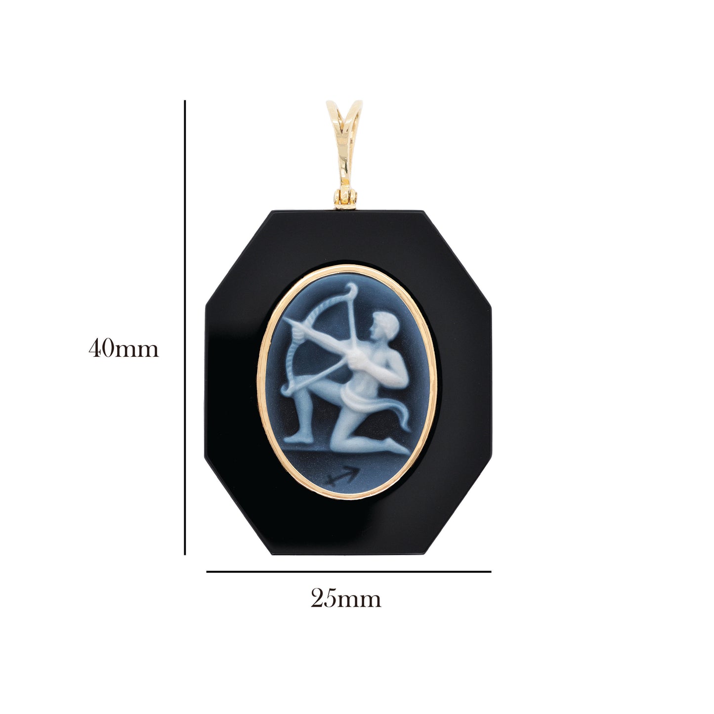 Zodiac Sagittarius Onyx Pendant