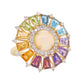 18K Gold Rainbow Ferris Wheel Diamond Ring