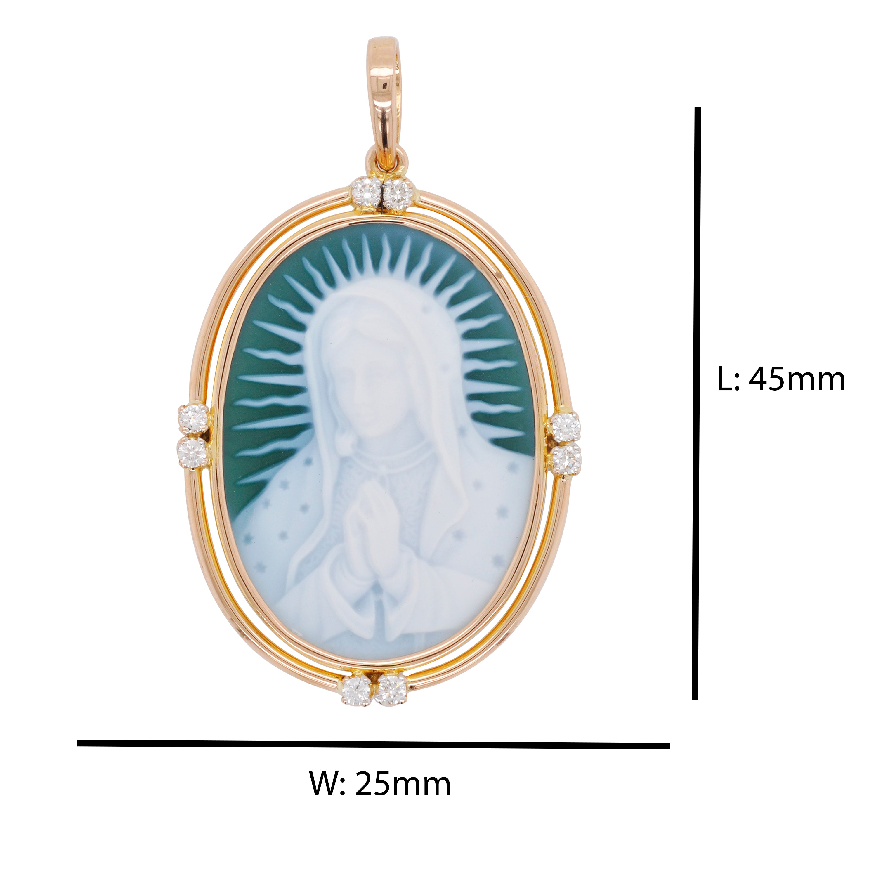 Mom Diamond Necklace in 18K Rose Gold Plating - MYKA