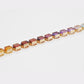 18K Gold 6X4 MM Hexagon Cut Rainbow Gemstone Tennis Bracelet