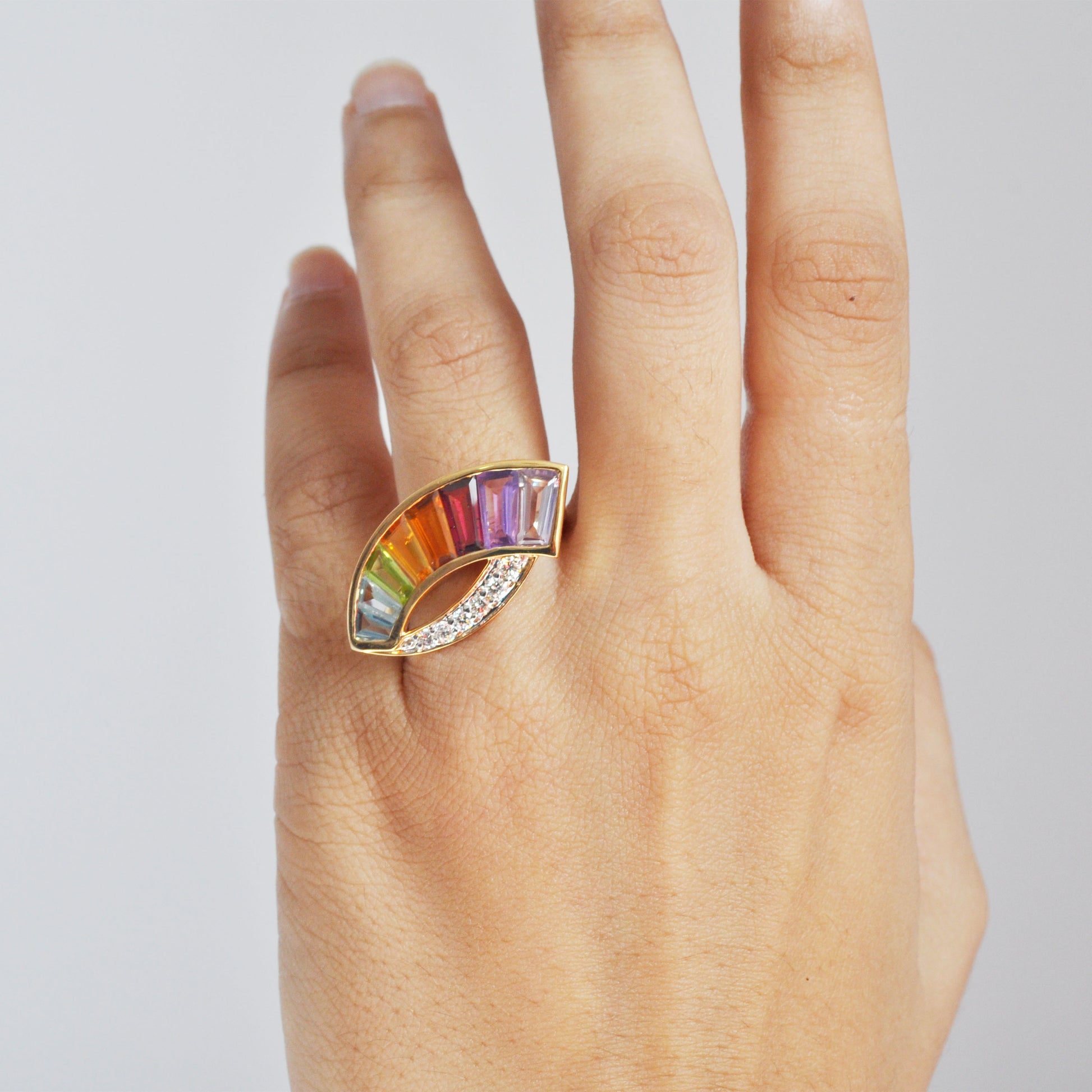 rainbow sickle ring 