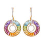 channel set rainbow earrings 