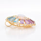 18K Gold Rainbow Ferris  Wheel Opal Diamond Circle Set