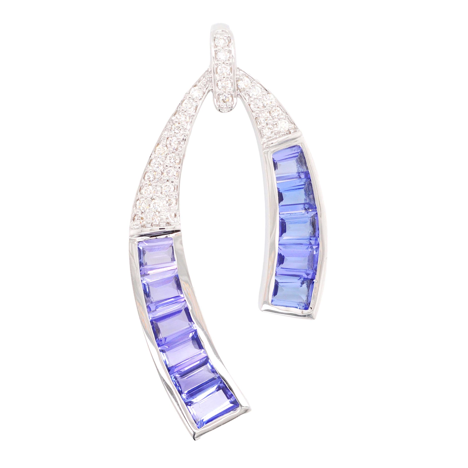 tanzanite diamond pendant necklace