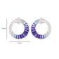 18k White Gold Iolite Blue Topaz Cleopatra Diamond Earrings