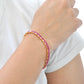 18K Gold Ruby 6x4 MM Octagon Tennis Line Bracelet