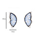 18K Gold Hand-Carved Agate Butterfly Diamond Stud Earrings