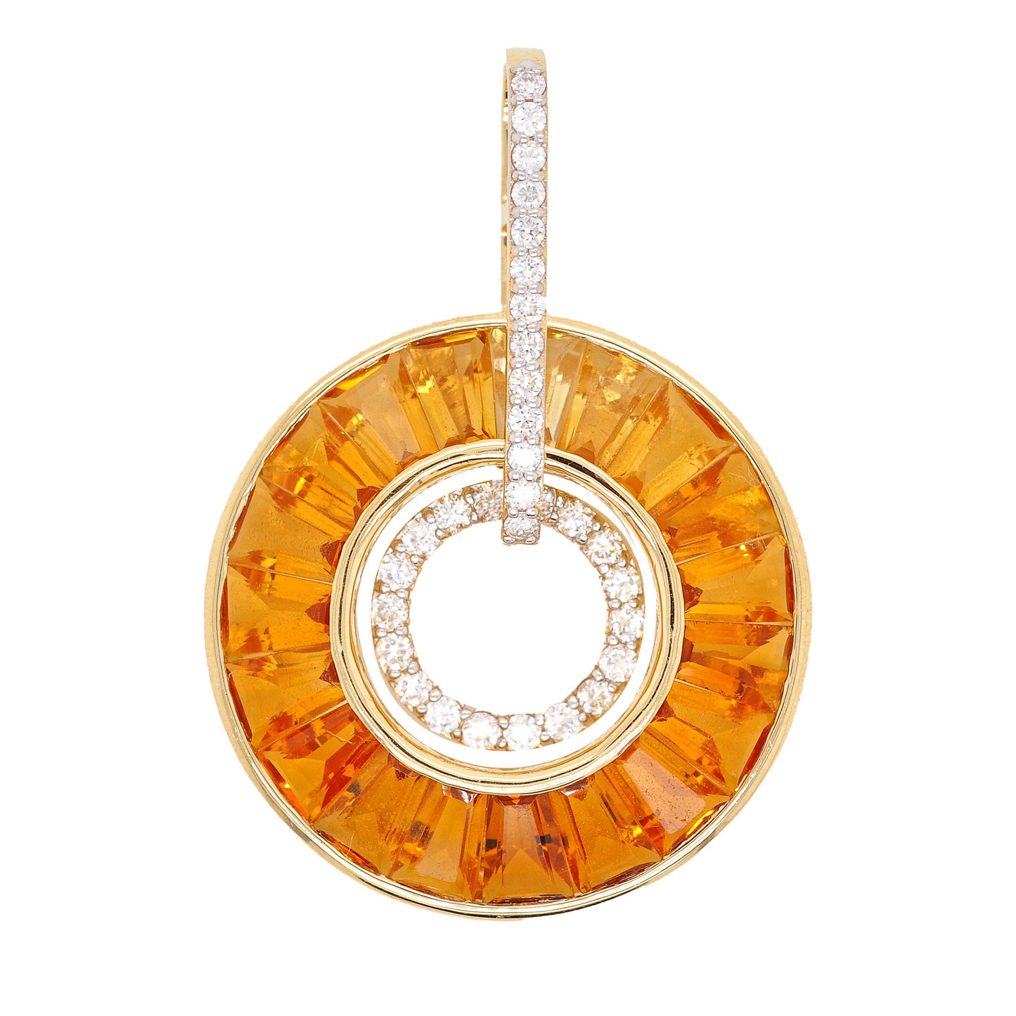 diamond circle pendant