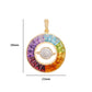 18K Gold Rainbow Dancing Diamond Pendant