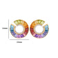 multicolor curve earrings 
