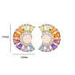 Lustrous Gold Rainbow Ferris Wheel Diamond Earrings