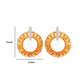 Timeless Gold Baguette Citrine Diamond Circle Earrings