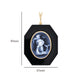 Aquarius Zodiac Agate Cameo Black Onyx Pendant Necklace