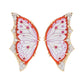 red butterfly agate studs 