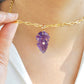 Hand-Carved Amethyst Bird Diamond Pendant