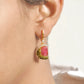 Watermelon Tourmaline Butterfly Earrings