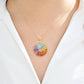 Multicolor Rainbow Double Layer Prong Set Pendant