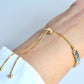 18K Gold Rainbow Gemstones Tennis Bolo Bracelet