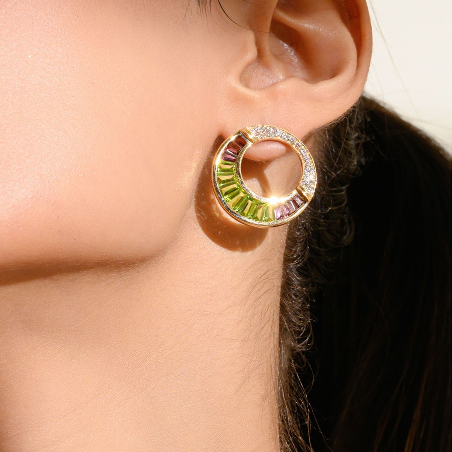 peridot cleopatra earrings 
natural gemstone studs 
thanksgiving gift 