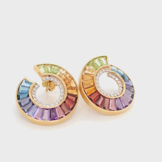 rainbow twist earrings 