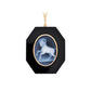 Aries Zodiac Agate Cameo Black Onyx Pendant Necklace