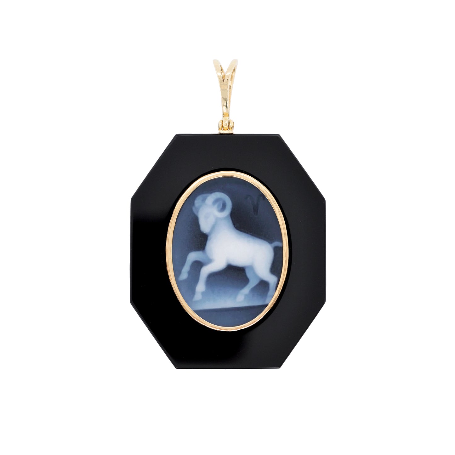 Zodiac Aries Onyx Pendant