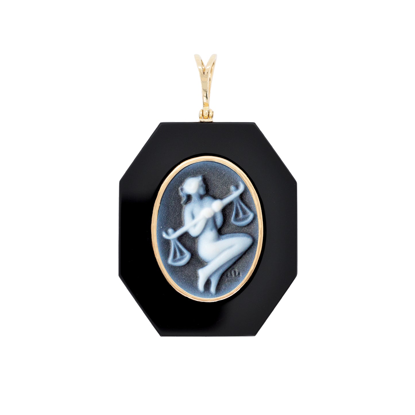 Zodiac Libra Onyx Pendant