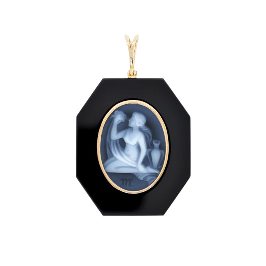 Zodiac Virgo Onyx Pendant