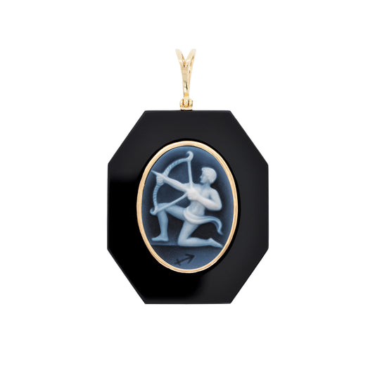 Zodiac Sagittarius Onyx Pendant