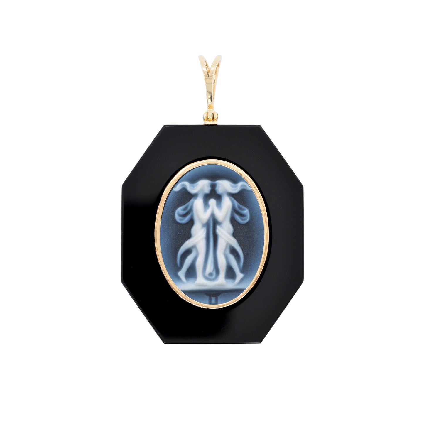 Zodiac Gemini Onyx Pendant