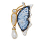 Butterfly Diamond Pendant Brooch