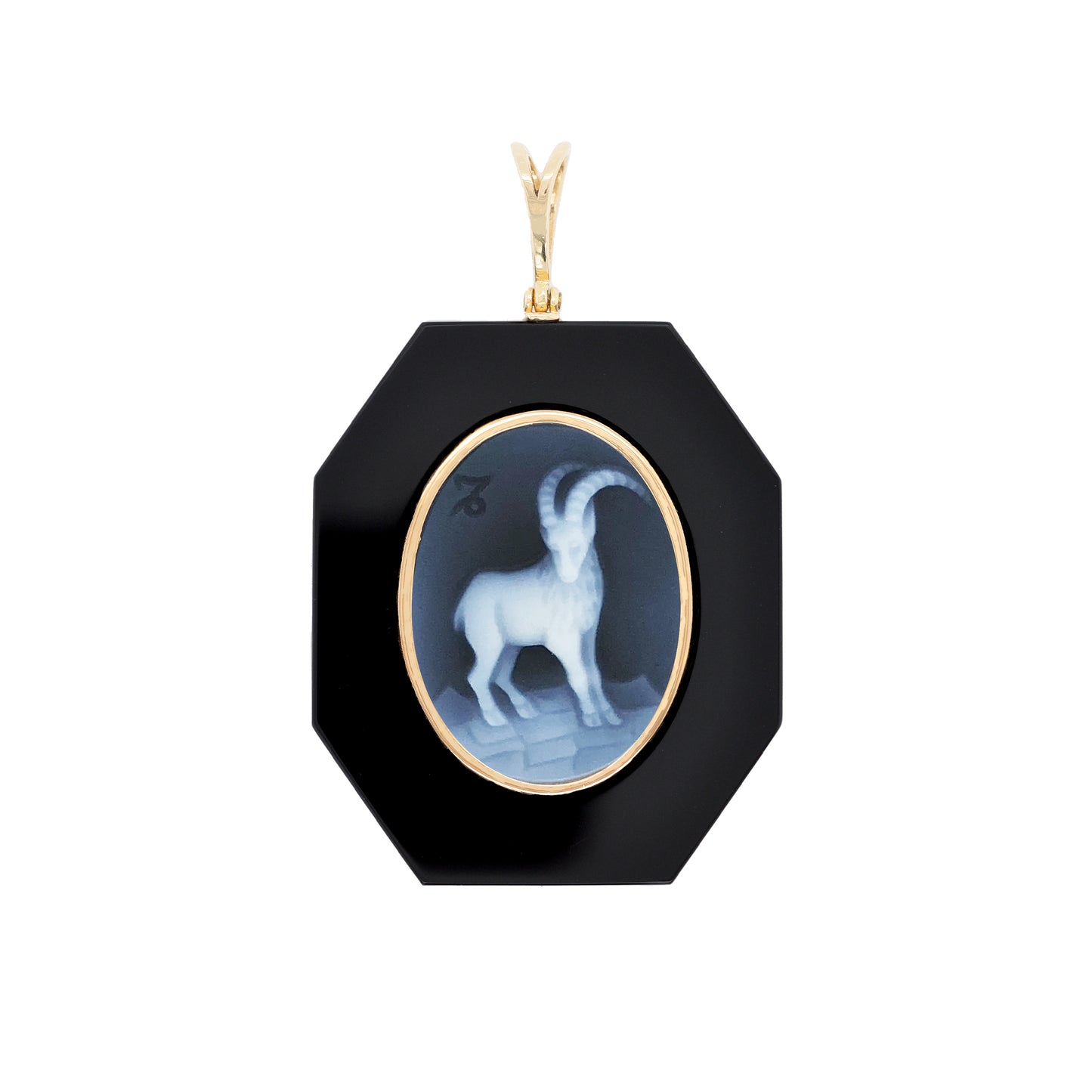 Zodiac Capricorn Onyx Pendant